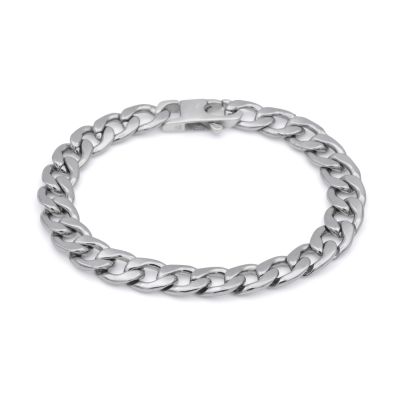 Curb Chain Men Bracelet - Stainless Steel