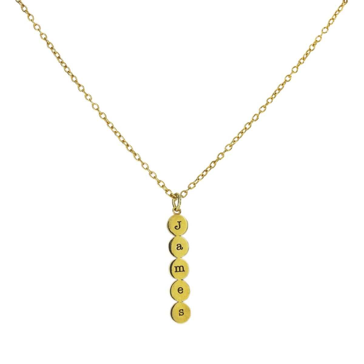 バブルイニシャルオーダーメイドネックレス[ゴールドメッキ]