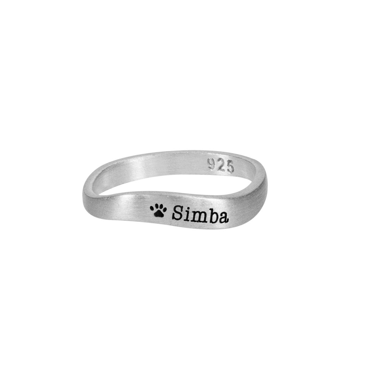 波のペットの名入れリング [スターリングシルバー]