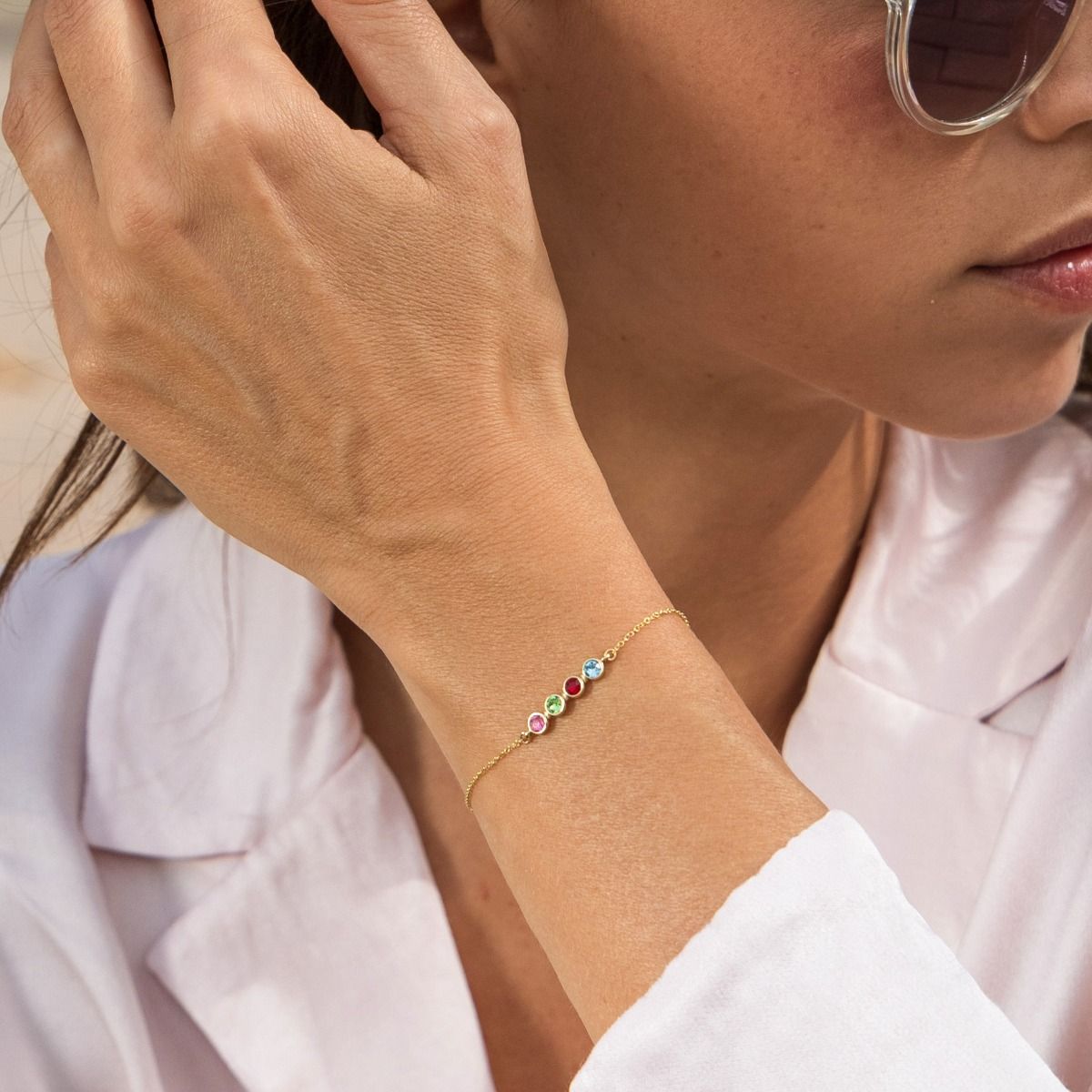 タリサ・スターズ誕生石ブレスレット　[18Kゴールドヴェルメイユ]
