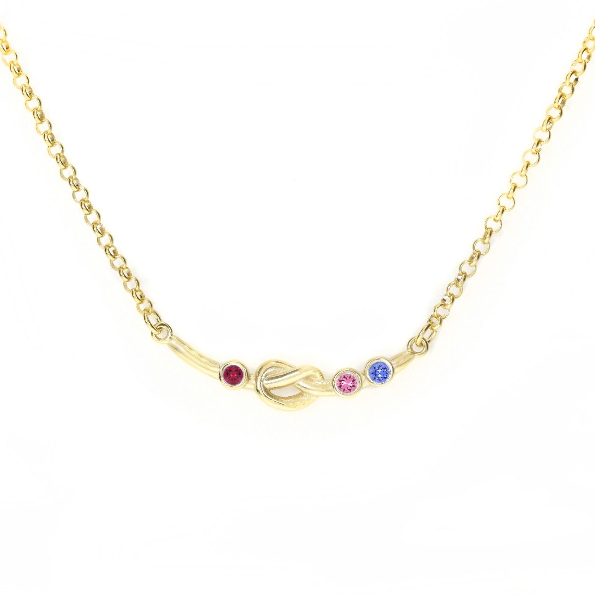 心の絆横ネックレス[金メッキ]