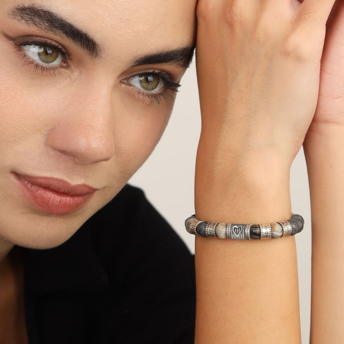 心の絆ピカソジャスパー ストーン[スターリングシルバー]