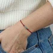 Swarovski Crystal Bracelet - Adjustable Bracelet with Red String
