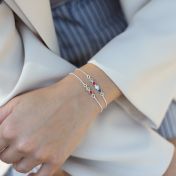 Talisa Stars Birthstone Bracelets in Silver 