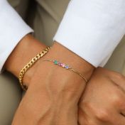 Talisa Stars Birthstone Bracelet - Adjustable chain 