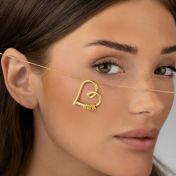 心の絆名入れネックレス[18Kゴールドメッキ]