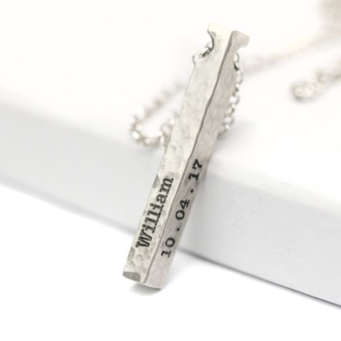 タリサバー槌目仕上ネックレス［スターリングシルバー]