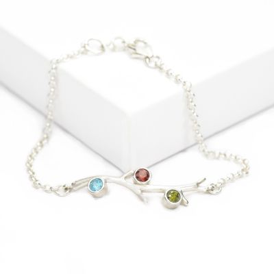 愛のルーツ誕生石ブレスレット [スターリングシルバー]