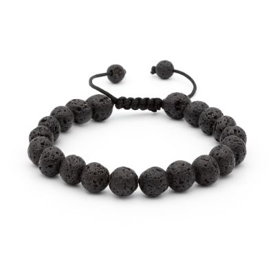 古典的な火山岩メンズブレスレット