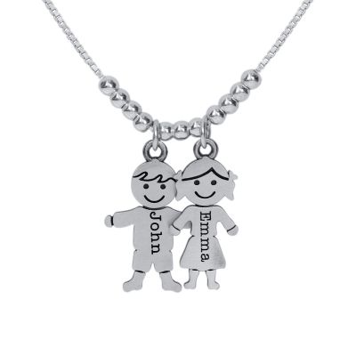 Cherished Family Name Necklace [Sterling Silver]