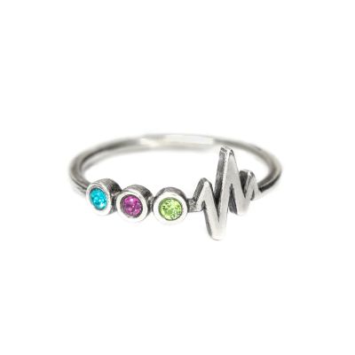 タリサ・ビート誕生石リング[スターリングシルバー]