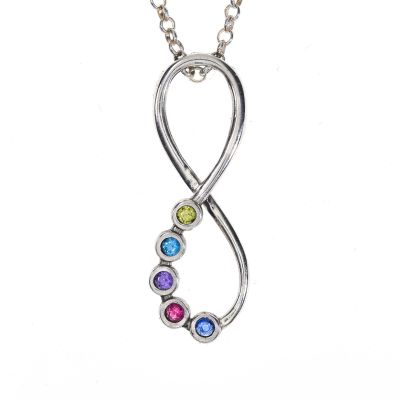インフィニティの誕生石ネックレス [スターリングシルバー]