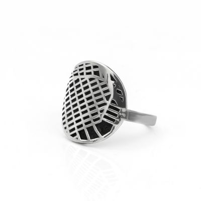 シャドウお好きな場所の地図リング［スターリングシルバー］