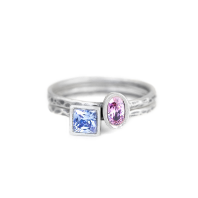 愛のリング・槌目仕上[スターリングシルバー]