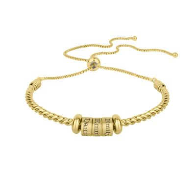 心の絆 名入れブレスレット [ケルティックスタイル・ゴールドメッキ]