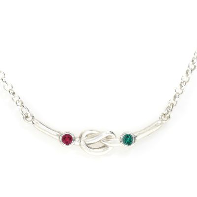 心の絆横ネックレス[スターリングシルバー]