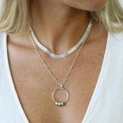 ファミリーサークル名入れネックレス[スターリングシルバー]