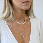 ファミリーサークル名入れネックレス[スターリングシルバー]