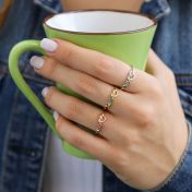 心の絆誕生石リング・ハート　[スターリングシルバー]