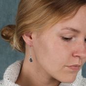 魔法の雨粒誕生石ドロップ留め イヤリング[スターリングシルバー]