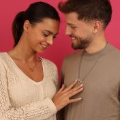 父親のサークルボックスチェーン名入れメンズネックレス［スターリングシルバー］