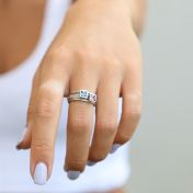 愛のリング・槌目仕上[スターリングシルバー]