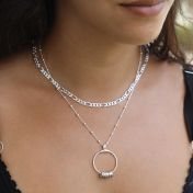 ファミリーサークル名入れネックレス[スターリングシルバー]