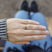 心の絆リング・ノット　[18K金メッキ]