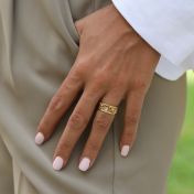 ファミリールーツ誕生石リング　[18Kゴールドメッキ]