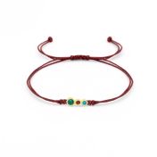 A Mother's Love Birthstone Bracelet - Red String [18K Gold Vermeil]