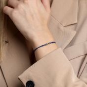 母の愛ブレスレット～ブルーストリング～［ブラックダイヤモンド／14Kゴールド］ -6