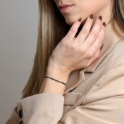 母の愛ブレスレット～ブルーストリング～［ブラックダイヤモンド／14Kゴールド］ -6