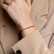 母の愛ブレスレット～レッドストリング～［ブラックダイヤモンド／14Kゴールド］-5