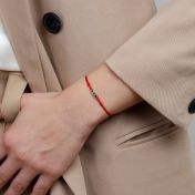 母の愛ブレスレット～レッドストリング～［ブラックダイヤモンド／14Kゴールド］-5