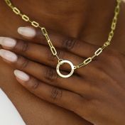 アリヤ・アンカー名入れネックレス [１８Kゴールドヴェルメイユ]