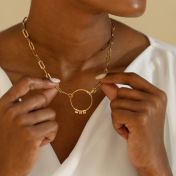 アリヤ・サークル名入れネックレス [１８Kゴールドメッキ]