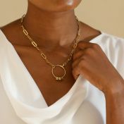 アリヤ・サークル名入れネックレス [１８Kゴールドメッキ]