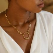 アリヤ・サークル名入れネックレス [１８Kゴールドメッキ]