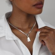 アリヤヘリンボーンネックレス・名入れ［スターリングシルバー］