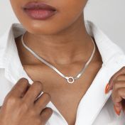 アリヤヘリンボーンネックレス・名入れ［スターリングシルバー］