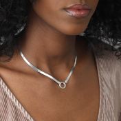 アリヤヘリンボーンネックレス・名入れ［スターリングシルバー］