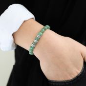 アベンチュリン レーデイス名入れブレスレット[スターリングシルバー］