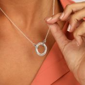 大家族サークル名入れネックレス・ロロチェーン［スターリングシルバー］