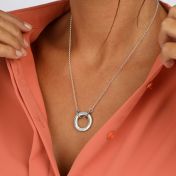 大家族サークル名入れネックレス・ロロチェーン［スターリングシルバー］