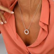 大家族サークル名入れネックレス・ロロチェーン［スターリングシルバー］