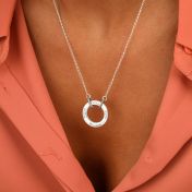 大家族サークル名入れネックレス・ロロチェーン［スターリングシルバー］