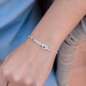 心の絆誕生石ブレスレット[スターリングシルバー]