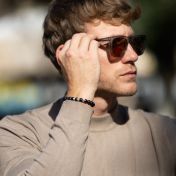 黒いオニクス名入れメンズブレスレット