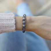 青い海刻印ブレスレット[スターリングシルバー]