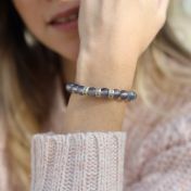 青い海刻印ブレスレット[スターリングシルバー]